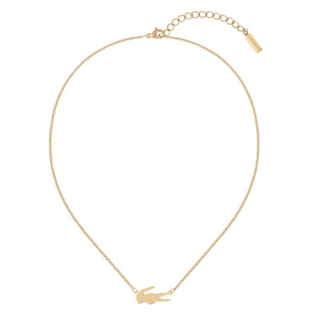 Collier Lacoste Crocodile Rose Doré