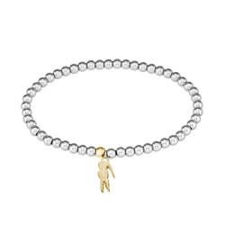 Bracelet Lacoste boules Crocodile Argenté