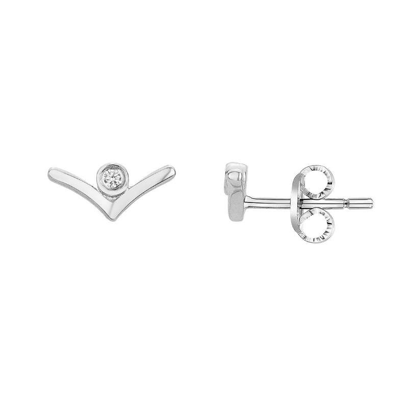 Boucles d'oreilles La Garconne Diamant, en argent