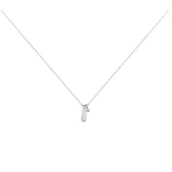 Collier argent pendentif & diamant – La Garçonne
