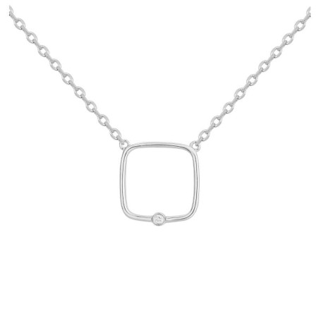 Collier Géométrique La Garconne Diamant, en argent