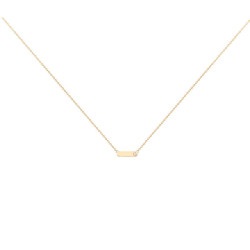 Collier personnalisable La Garconne Diamant, en argent plaqué doré