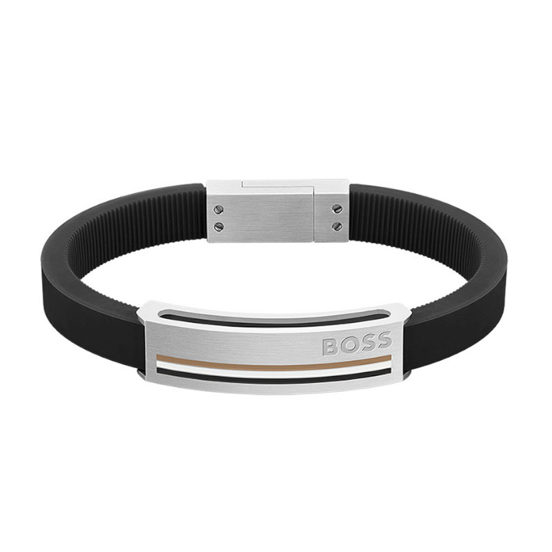 Bracelet Hugo Boss, Caoutchouc noir