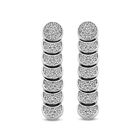 Boucles d'oreilles Naiomy, Pendantes, ornées d'oxydes et en argent