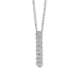 Collier Naiomy, Pendant, pierres blanches et en argent