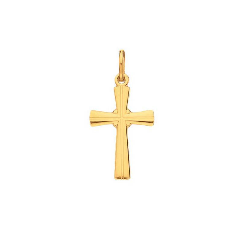 Pendentif Croix jaune, en or 750 millièmes