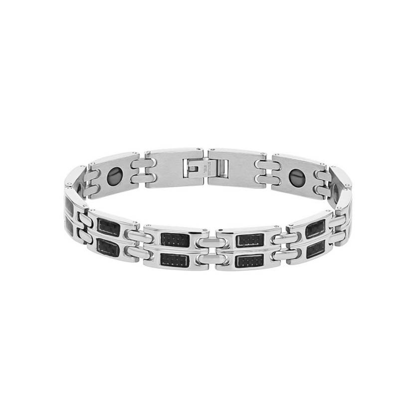 Bracelet Harvey Stone, Mailles bicolores, en acier