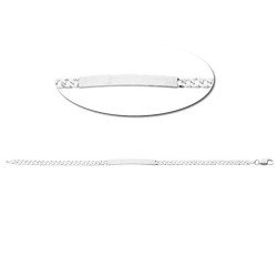 Bracelet Identité maille cheval, en argent