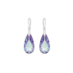 Boucles d'oreilles, Crystal Jewellery, Mauves et argent