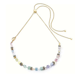 Collier Coeur de Lion, Rose et bleu - 3035/10-1522