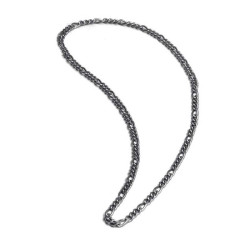 Collier Gemini Primo Black - en acier noir