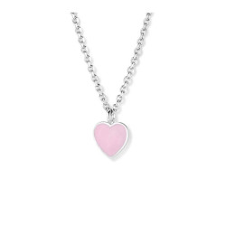 Collier Naiomy Princess, Coeur rose, en argent