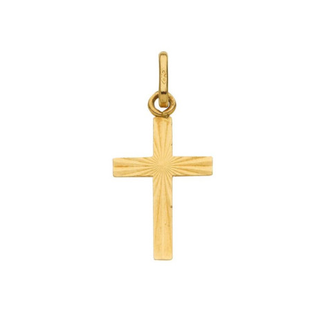 Pendentif croix or jaune