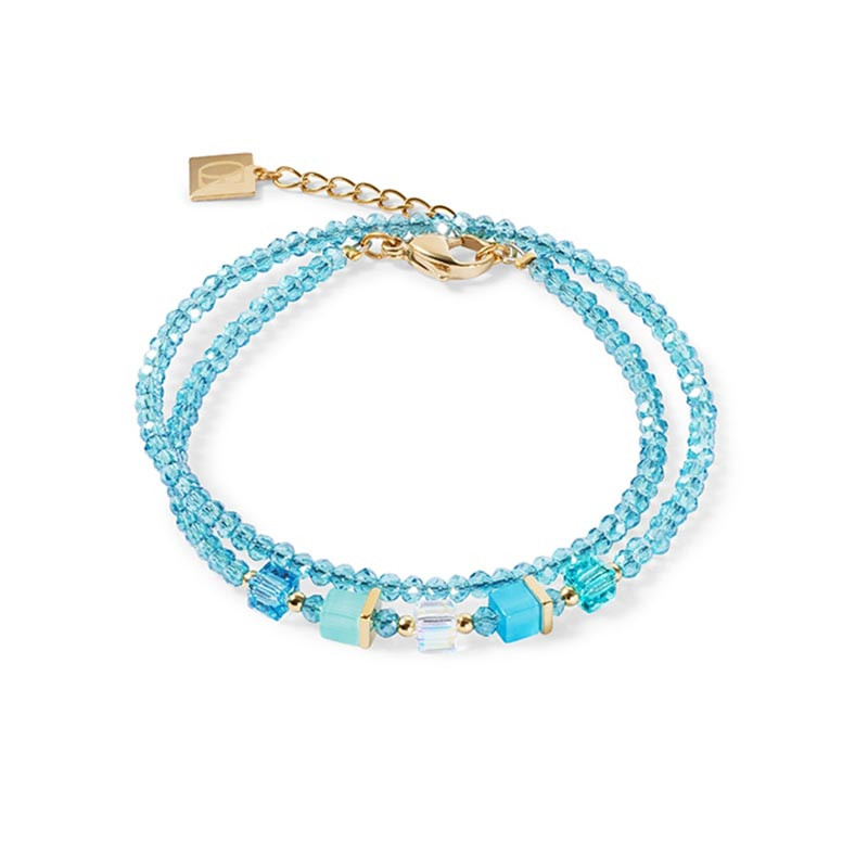 Bracelet Cœur de Lion – Joyful, Élégance Turquoise & Cristal - 4464/30-0600