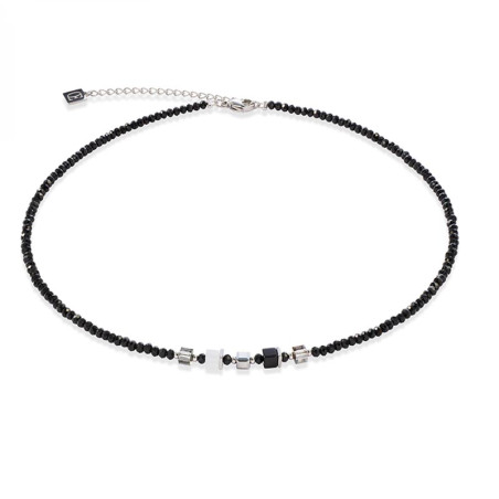 Collier Cœur de Lion – Joyful, Élégance Noir & Blanc