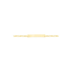 Bracelet Identité maille alternée en or 750 millièmes