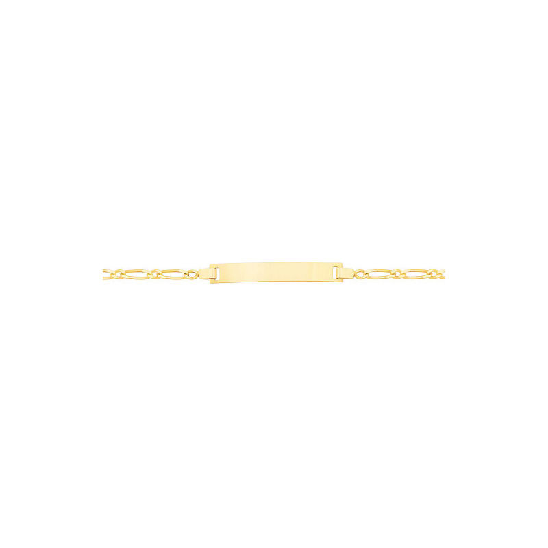 Bracelet Identité maille alternée en or 750 millièmes