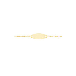 Bracelet Identité maille marine, en or 375 millièmes
