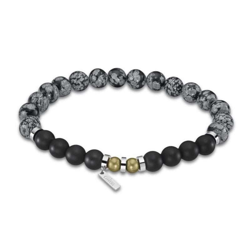 Bracelet Lotus Style, perles grises