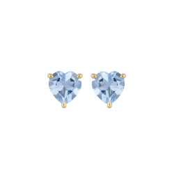 Boucles d'oreilles Coeurs Topaze et or jaune 375 millièmes