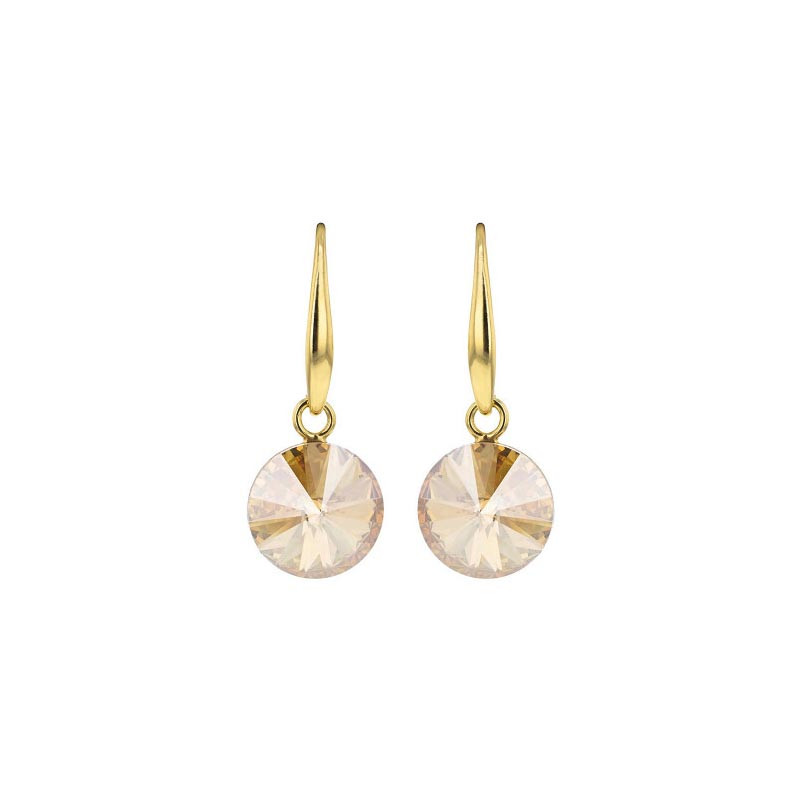Boucles d'oreilles, Crystal Jewellery, Rose pâle