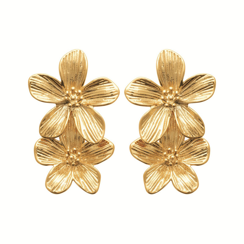 Boucles d'oreilles Fleurs pendantes