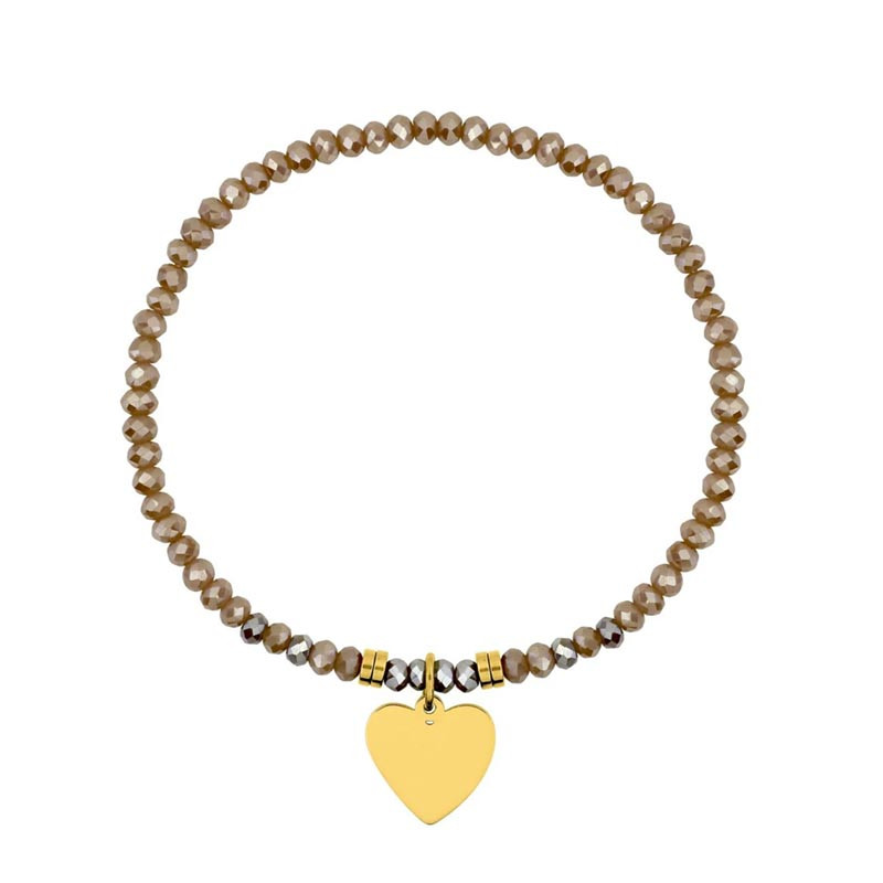 Bracelet perles avec une Breloque Coeur