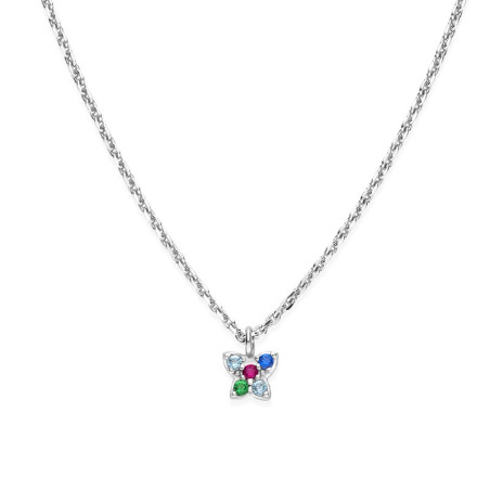 Collier Naiomy Princess, Papillon brillant et argent