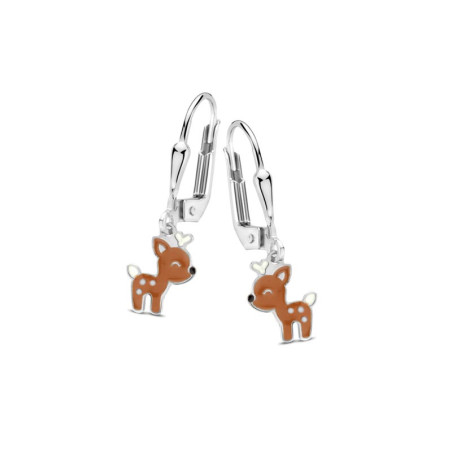 Boucles d'oreilles Naiomy Princess, Dormeuses Faons, en argent