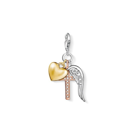 Breloque Thomas Sabo, Trio Croix coeur aile