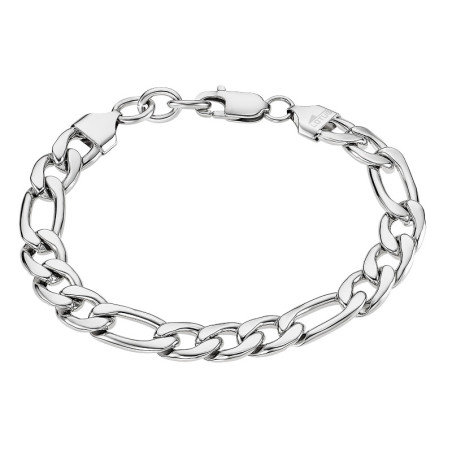 Bracelet Lotus Style, Maille alternée, en acier