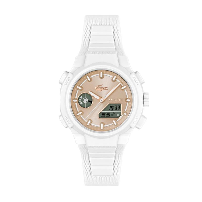 Montre Lacoste, LC33 blanche, cadran rond