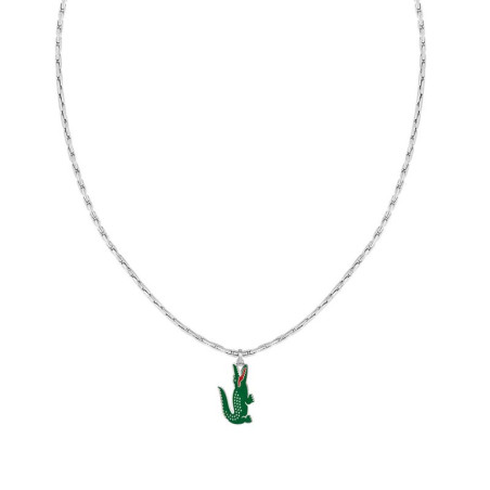 Collier Lacoste Crocodile Vert en acier