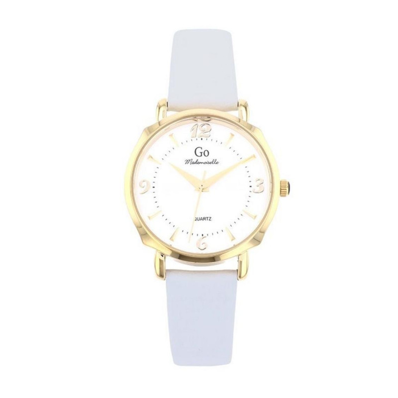 Montre GO Blanche avec une pointe de doré, 699622